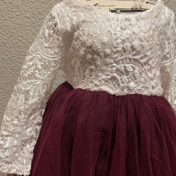 NWOT Princess Long Sleeve Backless Dress Size 3 - Picture 3 of 7